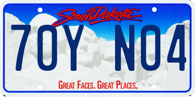 SD license plate 70YN04