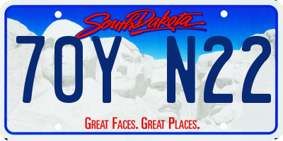 SD license plate 70YN22