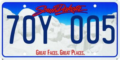 SD license plate 70YO05