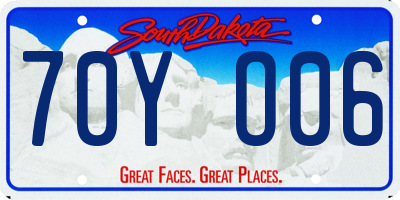 SD license plate 70YO06