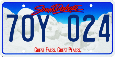 SD license plate 70YO24