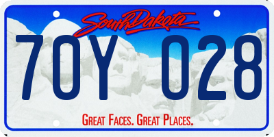 SD license plate 70YO28