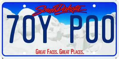 SD license plate 70YP00
