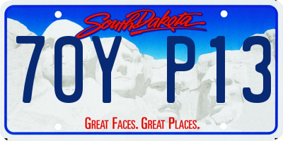 SD license plate 70YP13