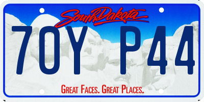 SD license plate 70YP44