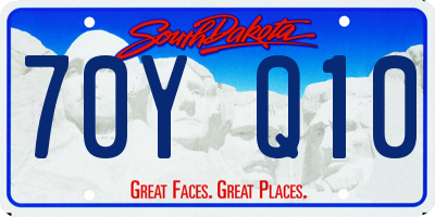 SD license plate 70YQ10