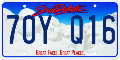 SD license plate 70YQ16