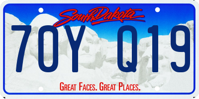 SD license plate 70YQ19