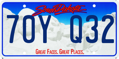 SD license plate 70YQ32
