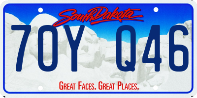 SD license plate 70YQ46