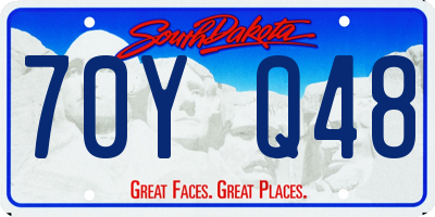 SD license plate 70YQ48