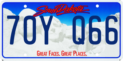 SD license plate 70YQ66