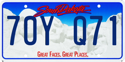SD license plate 70YQ71