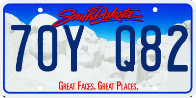 SD license plate 70YQ82