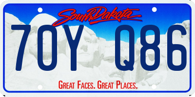 SD license plate 70YQ86
