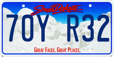 SD license plate 70YR32