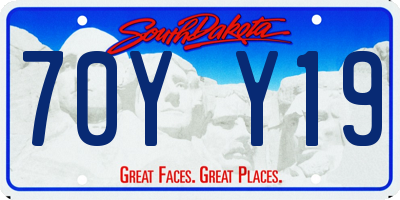 SD license plate 70YY19
