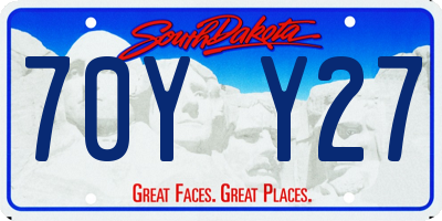 SD license plate 70YY27