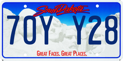 SD license plate 70YY28