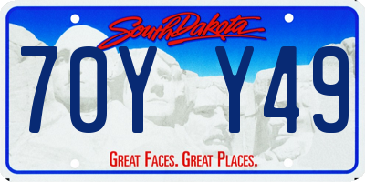 SD license plate 70YY49