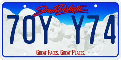 SD license plate 70YY74