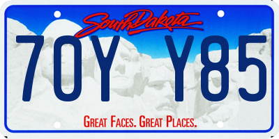 SD license plate 70YY85