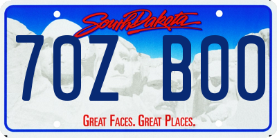 SD license plate 70ZB00