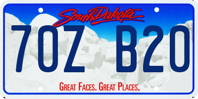 SD license plate 70ZB20