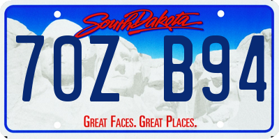 SD license plate 70ZB94
