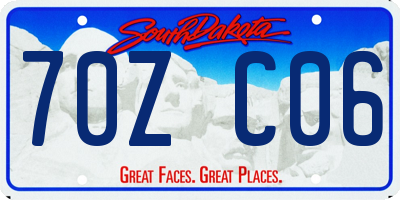 SD license plate 70ZC06