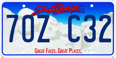 SD license plate 70ZC32