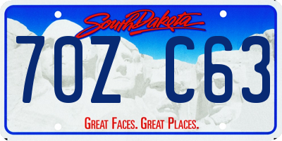 SD license plate 70ZC63