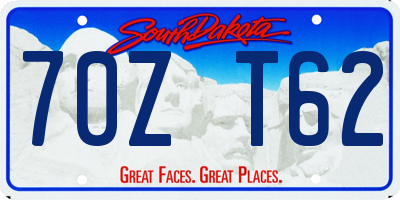 SD license plate 70ZT62