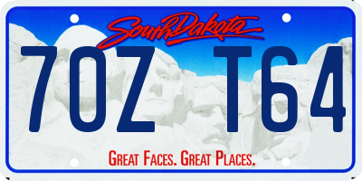 SD license plate 70ZT64