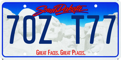 SD license plate 70ZT77