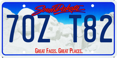 SD license plate 70ZT82