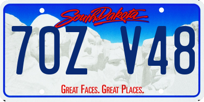 SD license plate 70ZV48