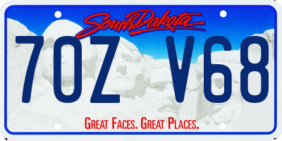 SD license plate 70ZV68