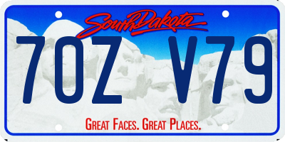 SD license plate 70ZV79
