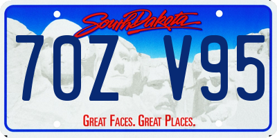 SD license plate 70ZV95