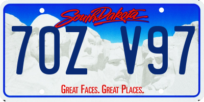SD license plate 70ZV97