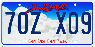 SD license plate 70ZX09