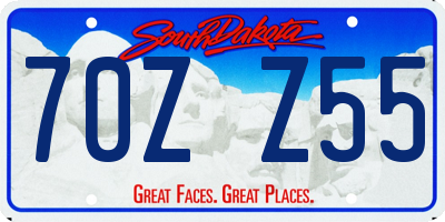 SD license plate 70ZZ55