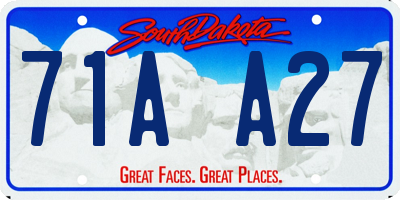 SD license plate 71AA27