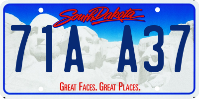 SD license plate 71AA37