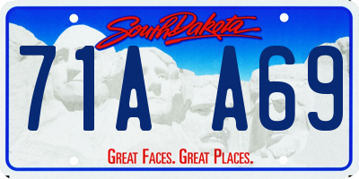 SD license plate 71AA69