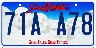 SD license plate 71AA78