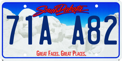 SD license plate 71AA82