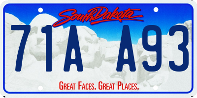 SD license plate 71AA93