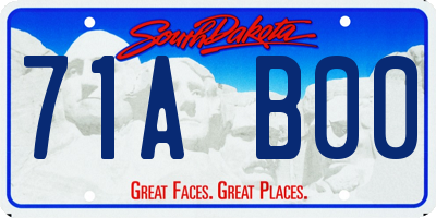 SD license plate 71AB00